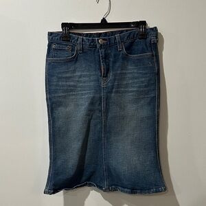 Lucky Brand Y2K Blue Denim Skirt- Knee Length